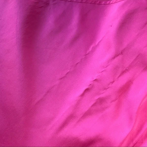 O.P.T. 90s Y2K Barbie Hot Pink‎ Satin V-Neck Sleeveless Midi Slip Dress Size M - Picture 12 of 13